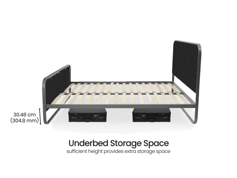 Chloe Queen Size Double Bed in Black Color